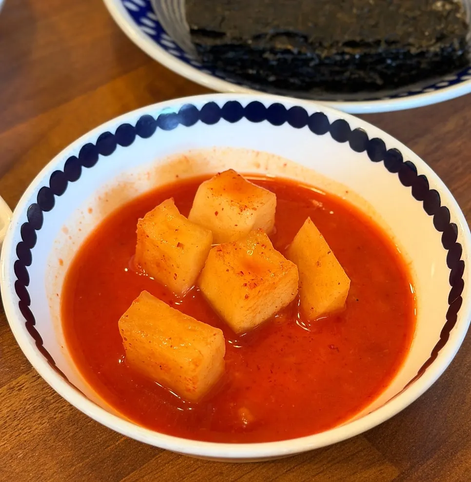 감자볶음 밑반찬 접시