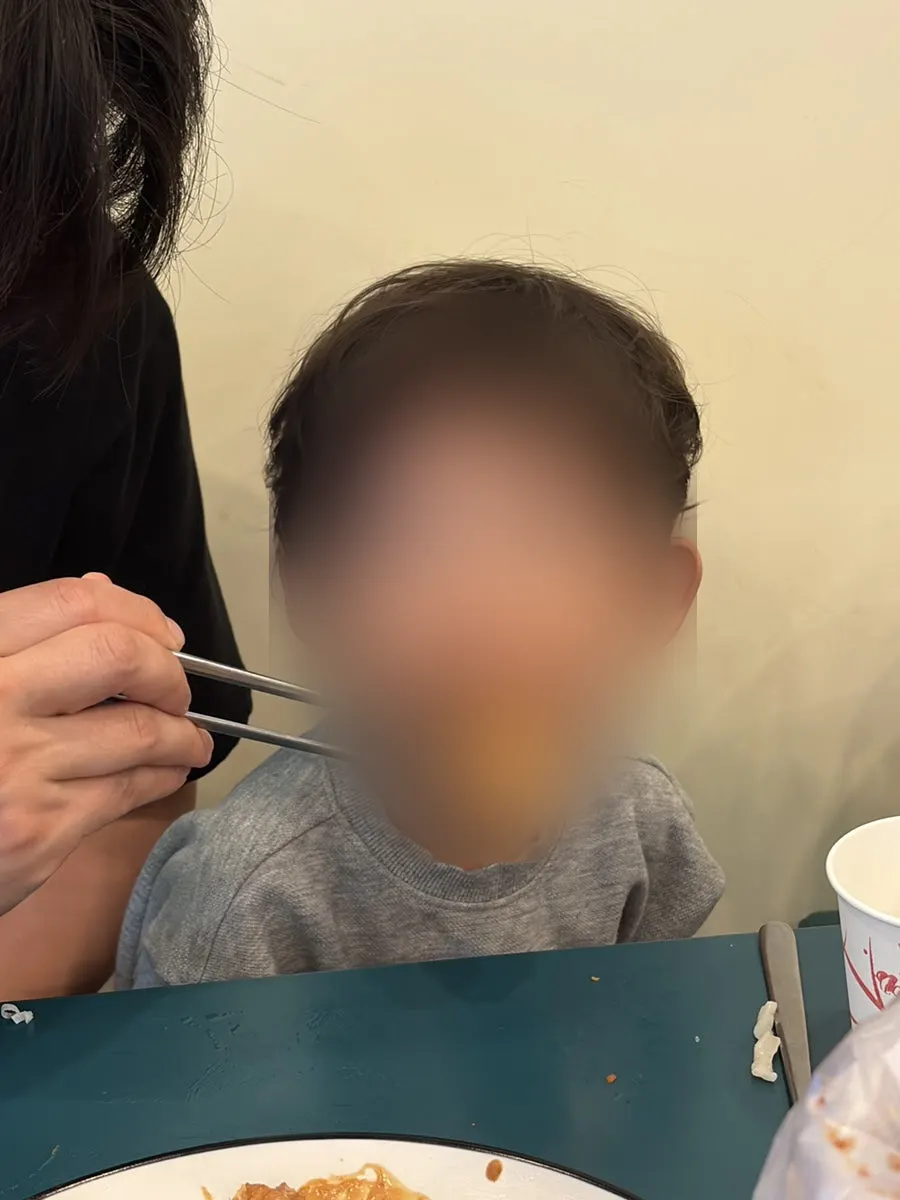 Myeongyeok's menu featuring chicken tenderloin katsu, a kid favorite