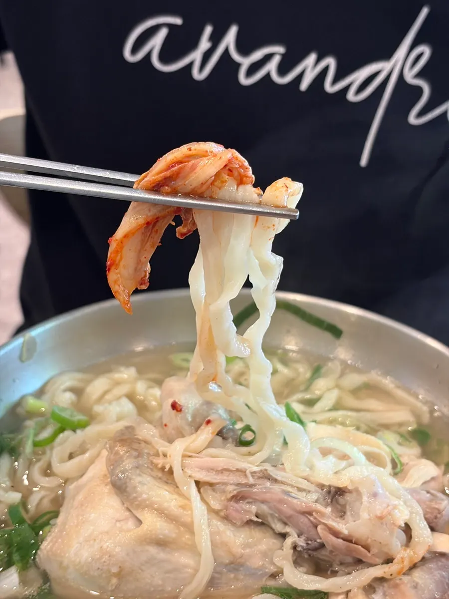 Myeongyeok's kimchi served in an earthenware pot