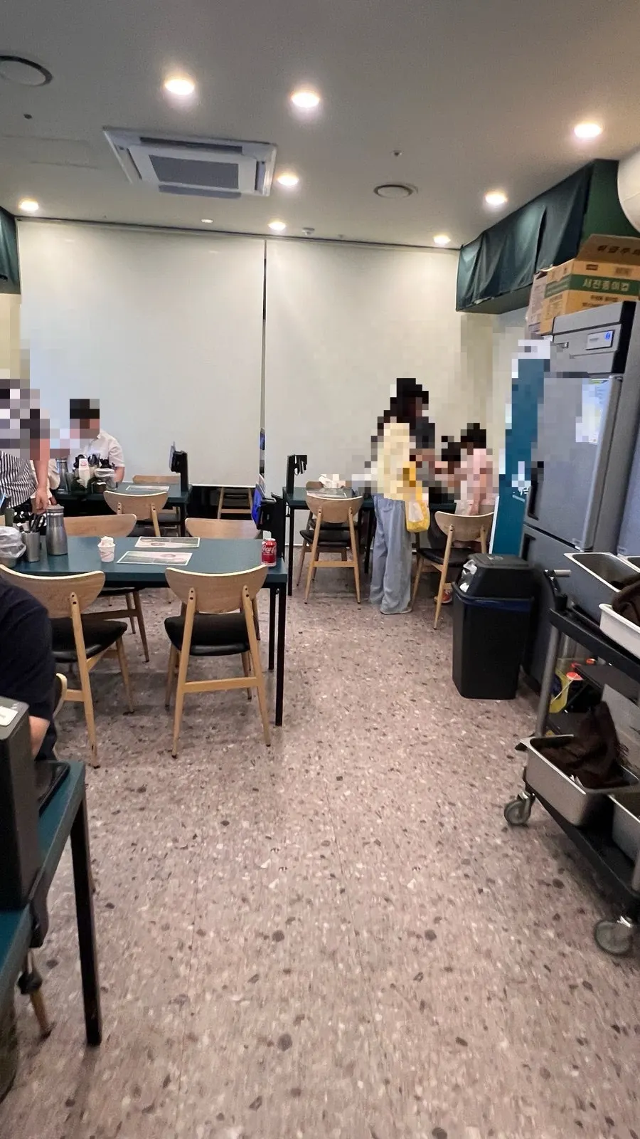 Widely spaced table seating at Myeongyeok