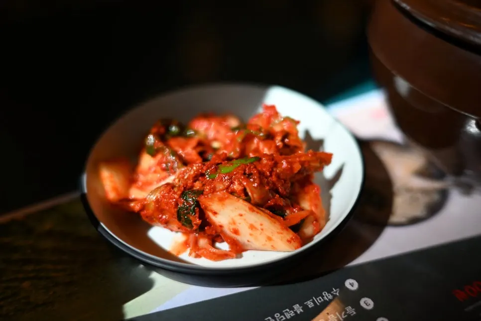 Geotjeori served at a table at Myeongyeok