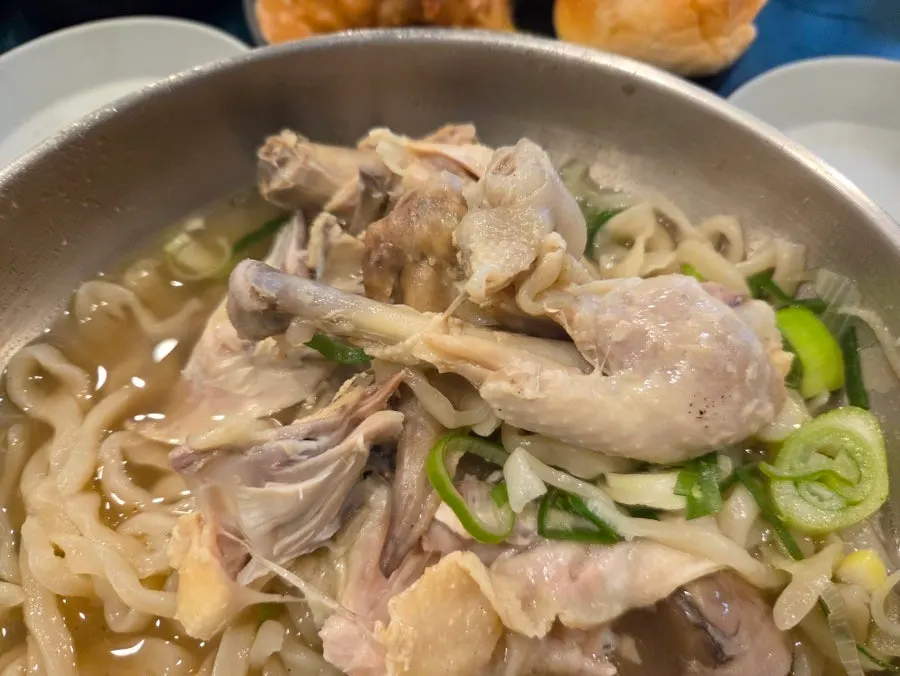 Tender chicken that falls apart at a chopstick's touch