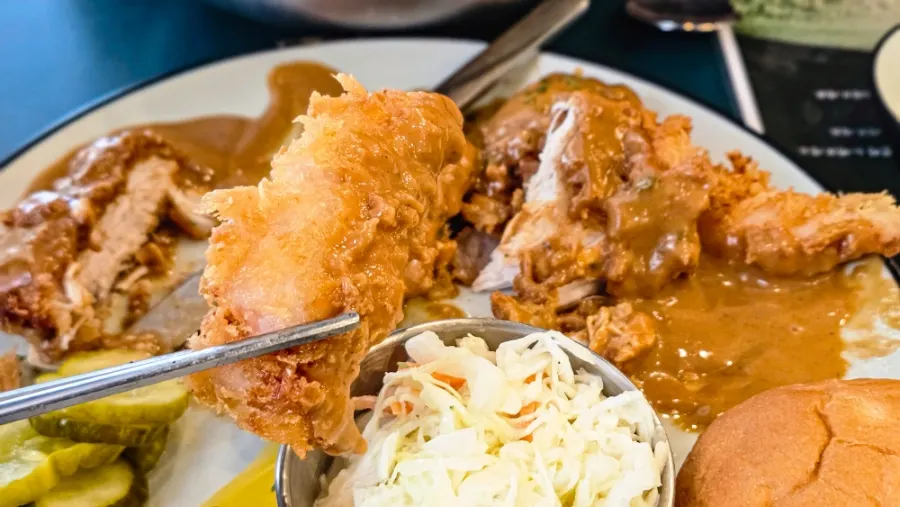 Chicken cutlet topped with Western-style sauce