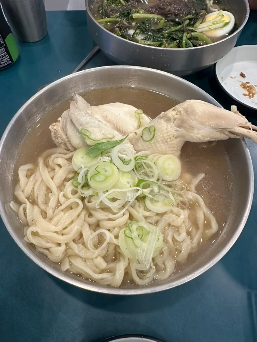 A bowl of house-made yeolmu kimchi water naengmyeon