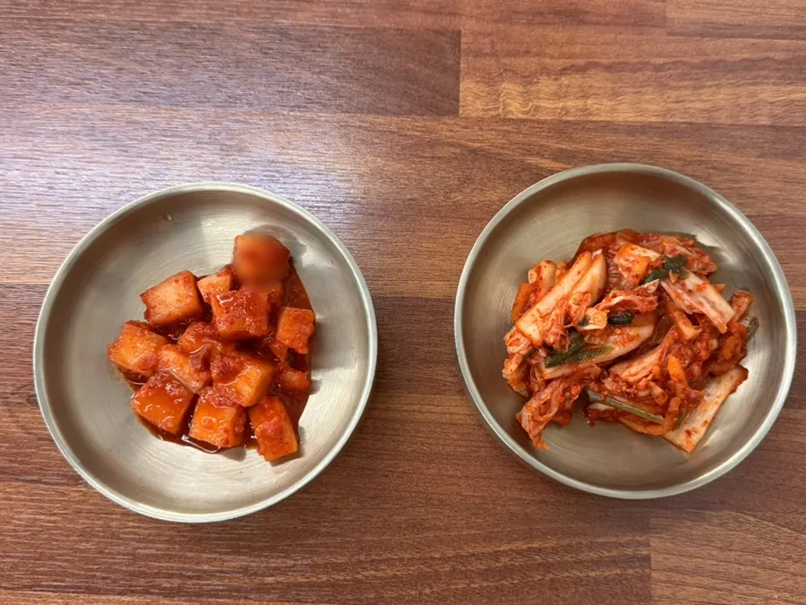 주문 후 세팅된 면주막 테이블