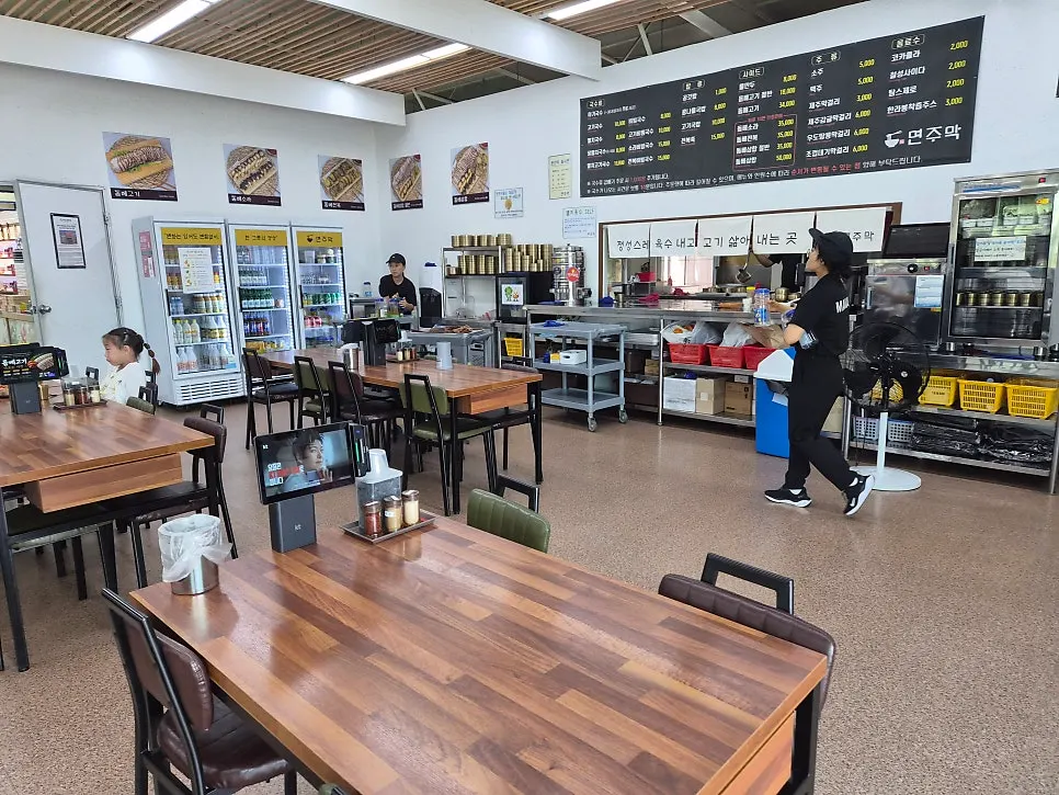 Spacious, clean interior of Myeonjumak