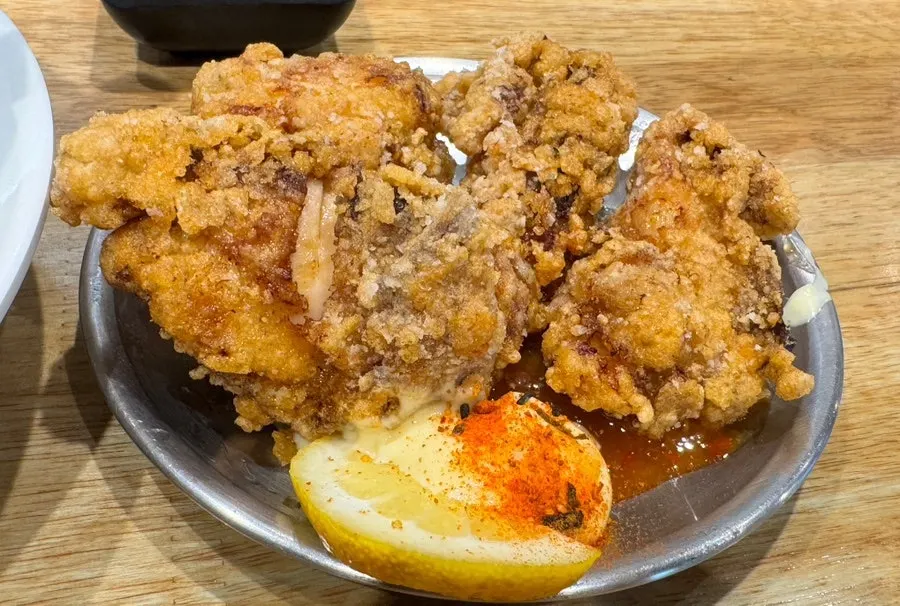 Handmade gara-age served with chili sauce