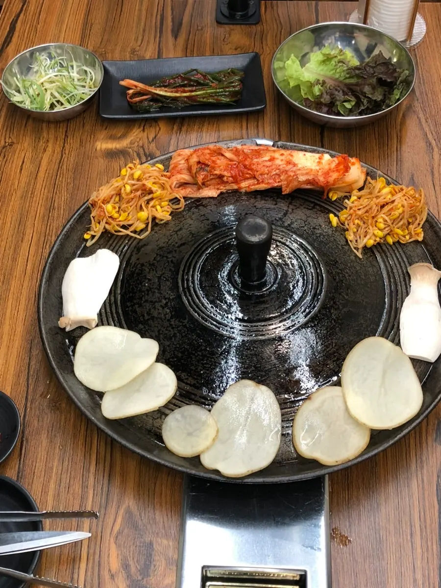 셀프바 김치전 재료 코너