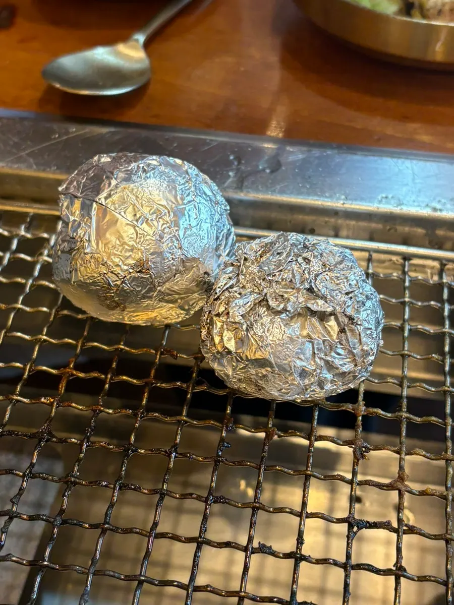 Scorched rice tea served for dessert