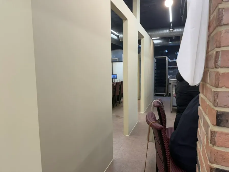 Restaurant interior busy with weekday evening customers