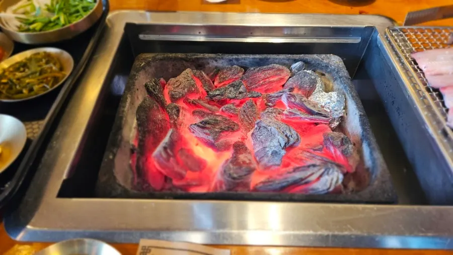 Charcoal-grilled freshwater eel lunch special in Myeonmok-dong at Cheonsangae Jangeoga