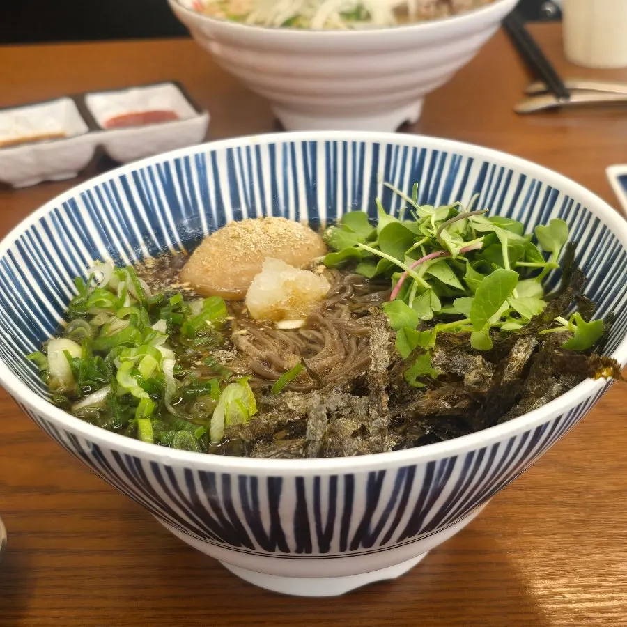 Cold soba with buckwheat noodles