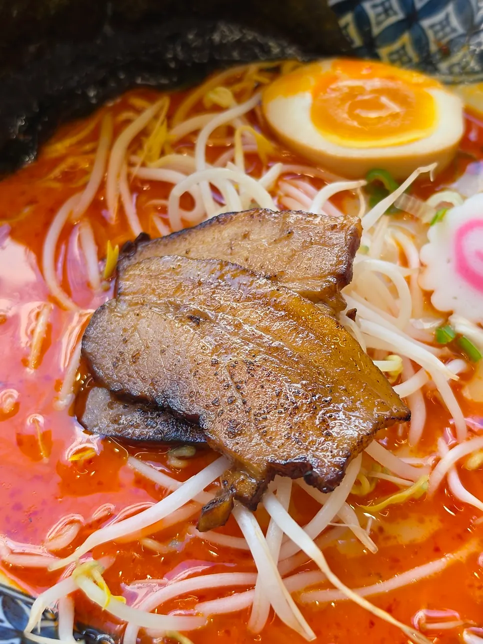마라돈코츠라멘 숙주 아래 면