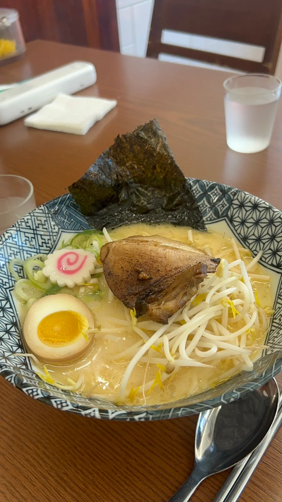 Noodles lifted from the tonkotsu ramen