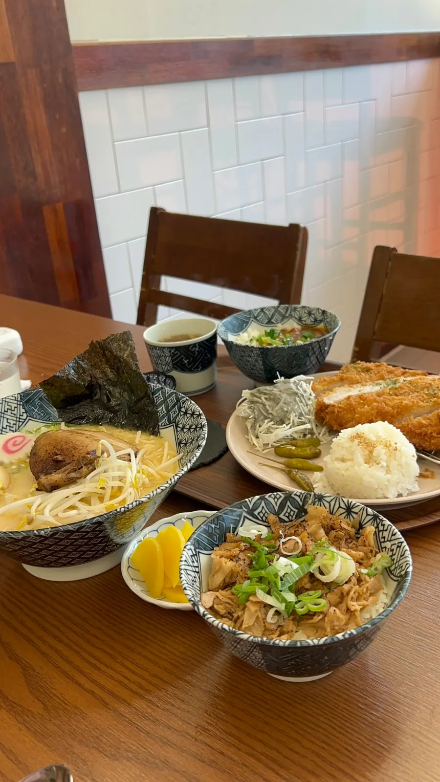 Table scene of diners eating at Myeonsikdang