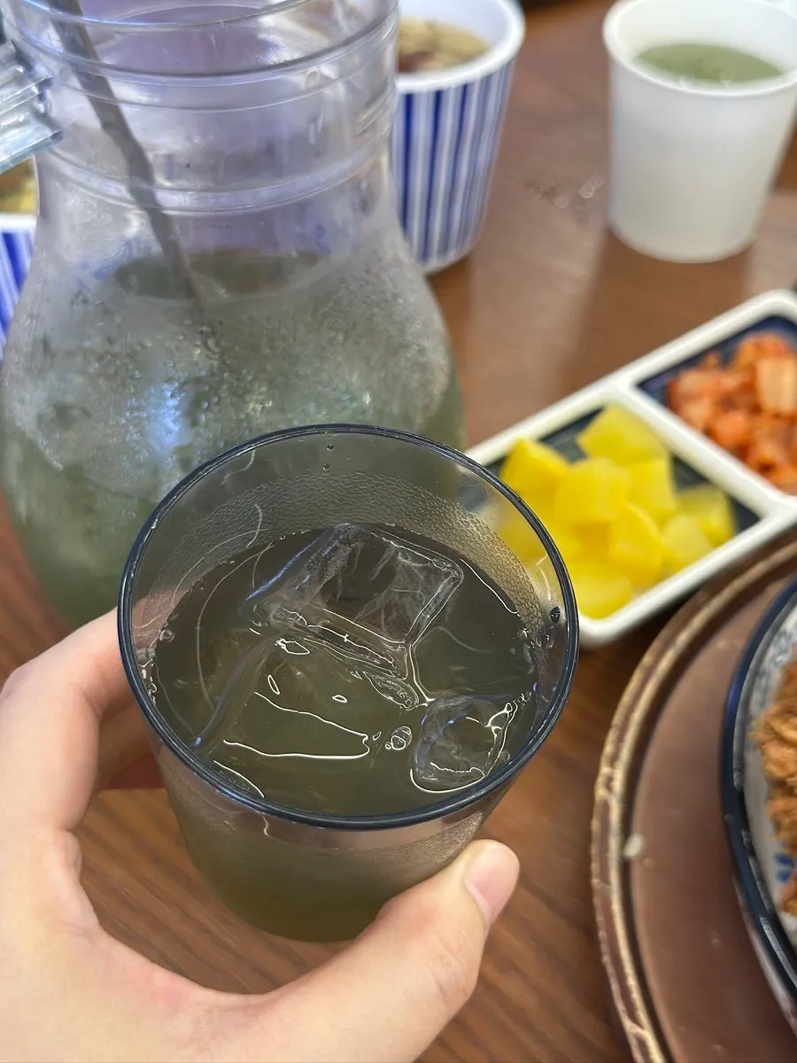 식사 마무리로 마신 청포도에이드