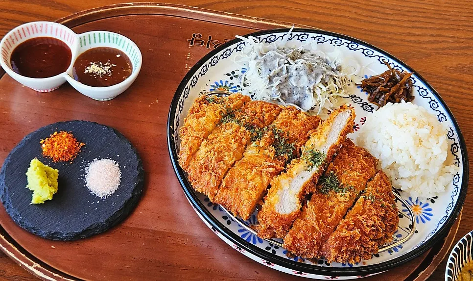 Crispy-coated handmade pork loin katsu