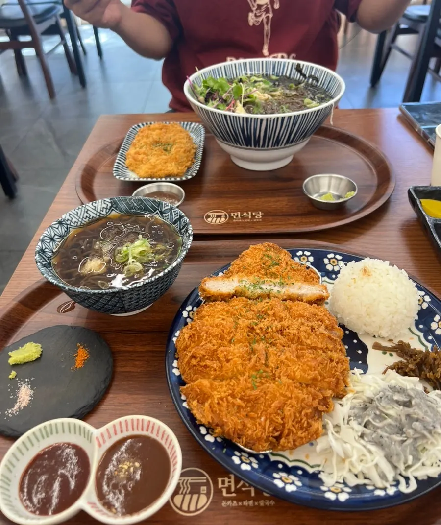 식사를 마친 면식당 수지구청점 테이블