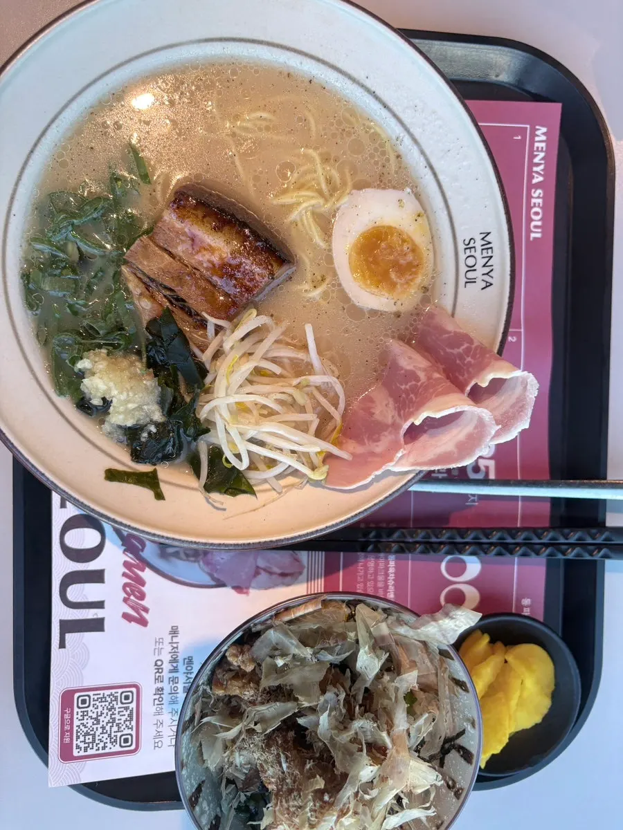 Two noodle dishes with completely different presentations