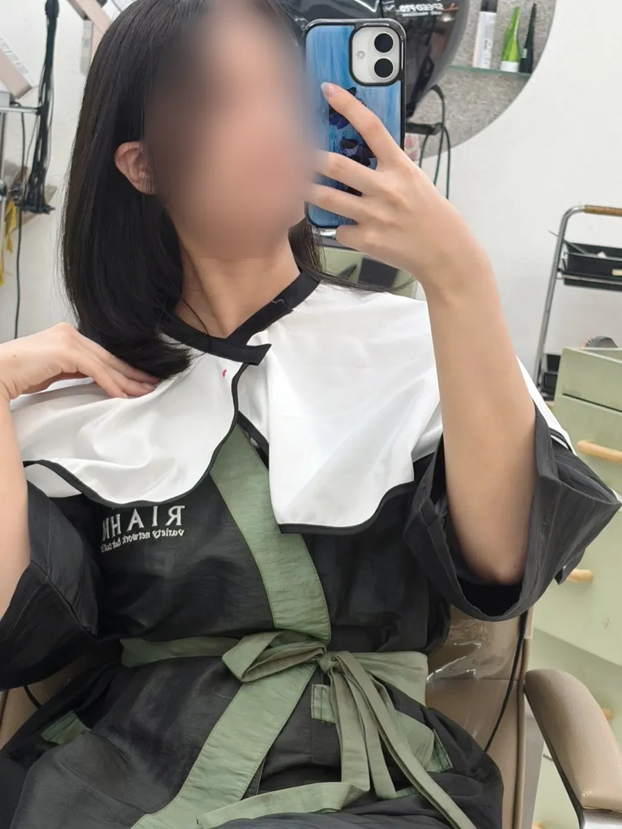Photo taken after finishing the dye and cut