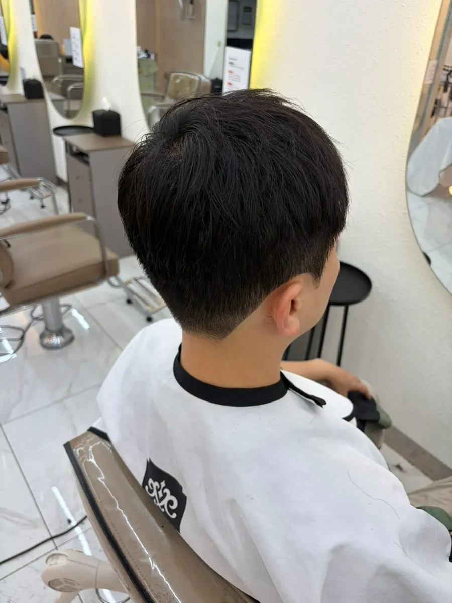 Before shot of overgrown men's hair