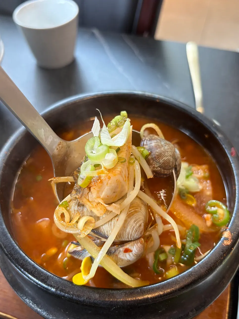 Minutes spicy croaker stew with sharp broth