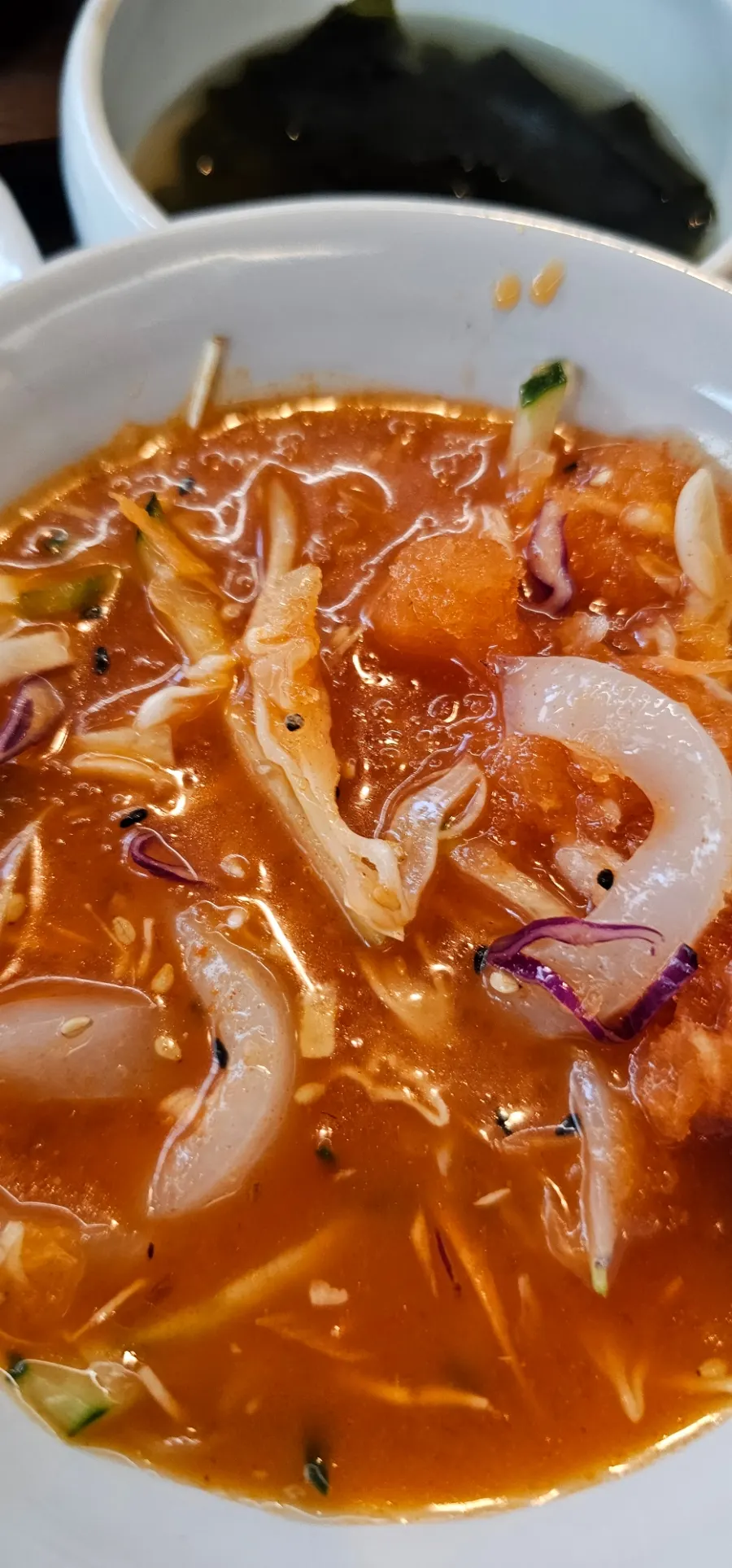 양이 넉넉한 한치 물회