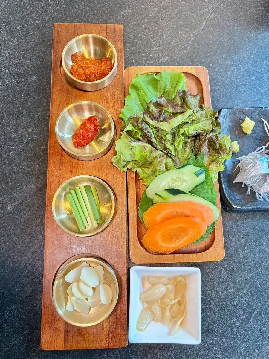 Side dishes neatly arranged on plates