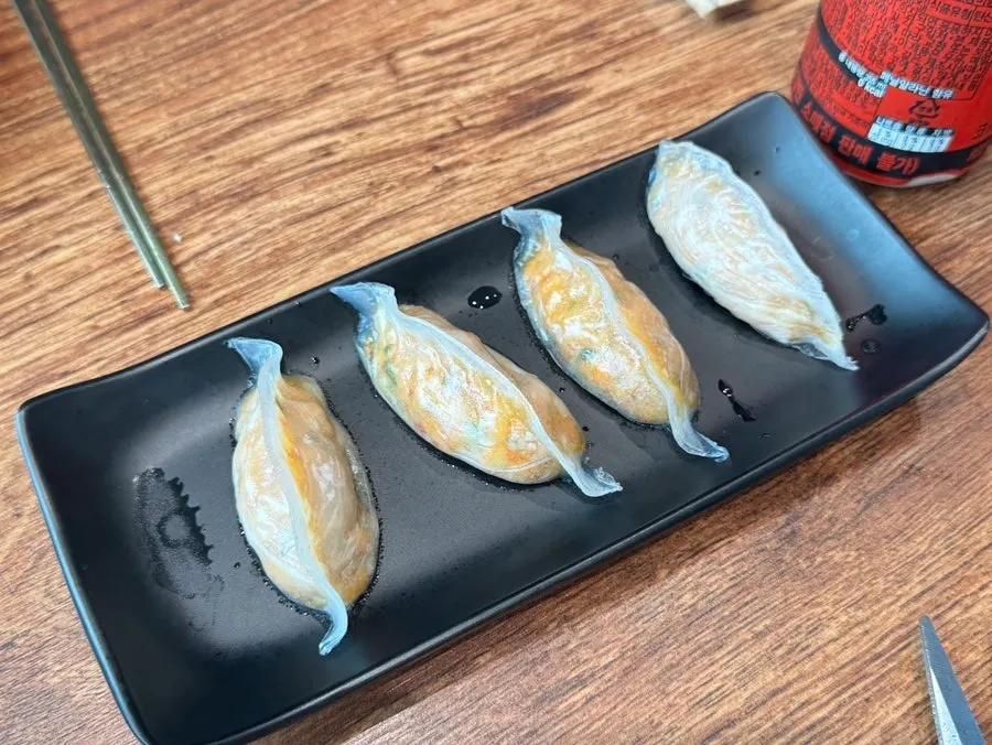 Octopus mandu served on a plate