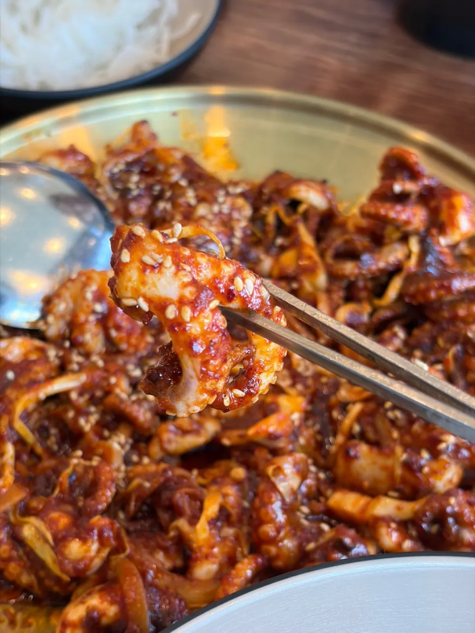 중간맛으로 주문한 쭈꾸미볶음
