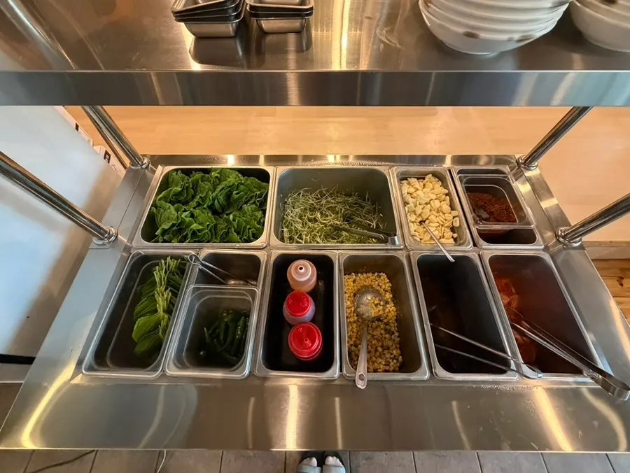 A full spread of Chamsutjip side dishes