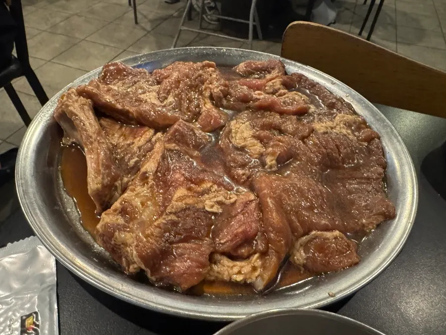 참숯집 기본 상차림 한 상