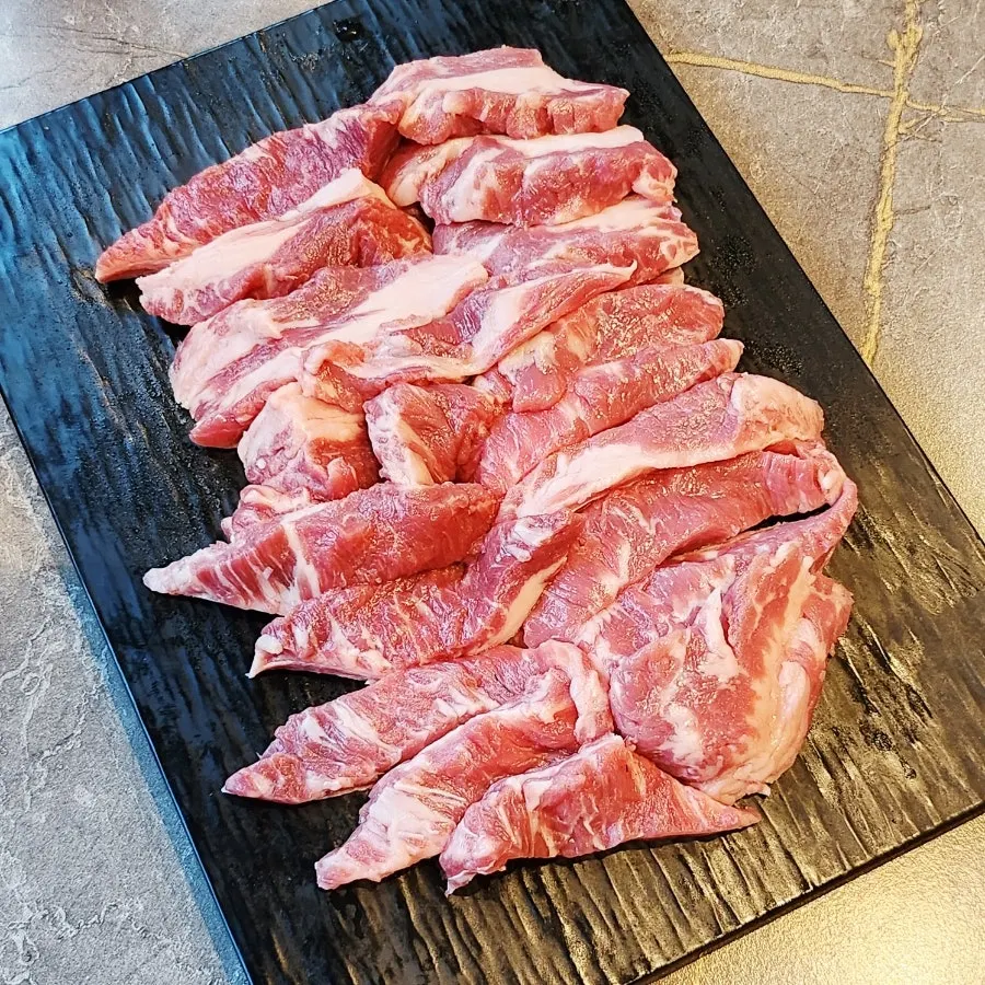 ナジュミョノク果川店のメニュー表の一部