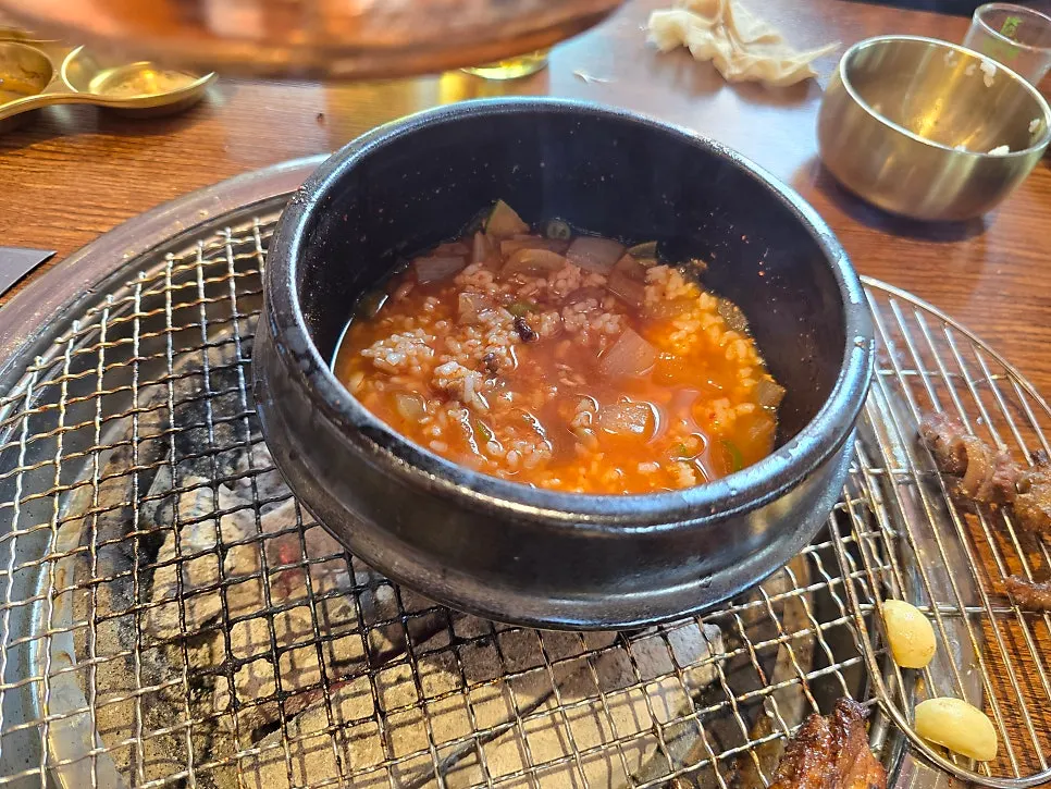 된장찌개에 밥을 말은 된장술밥