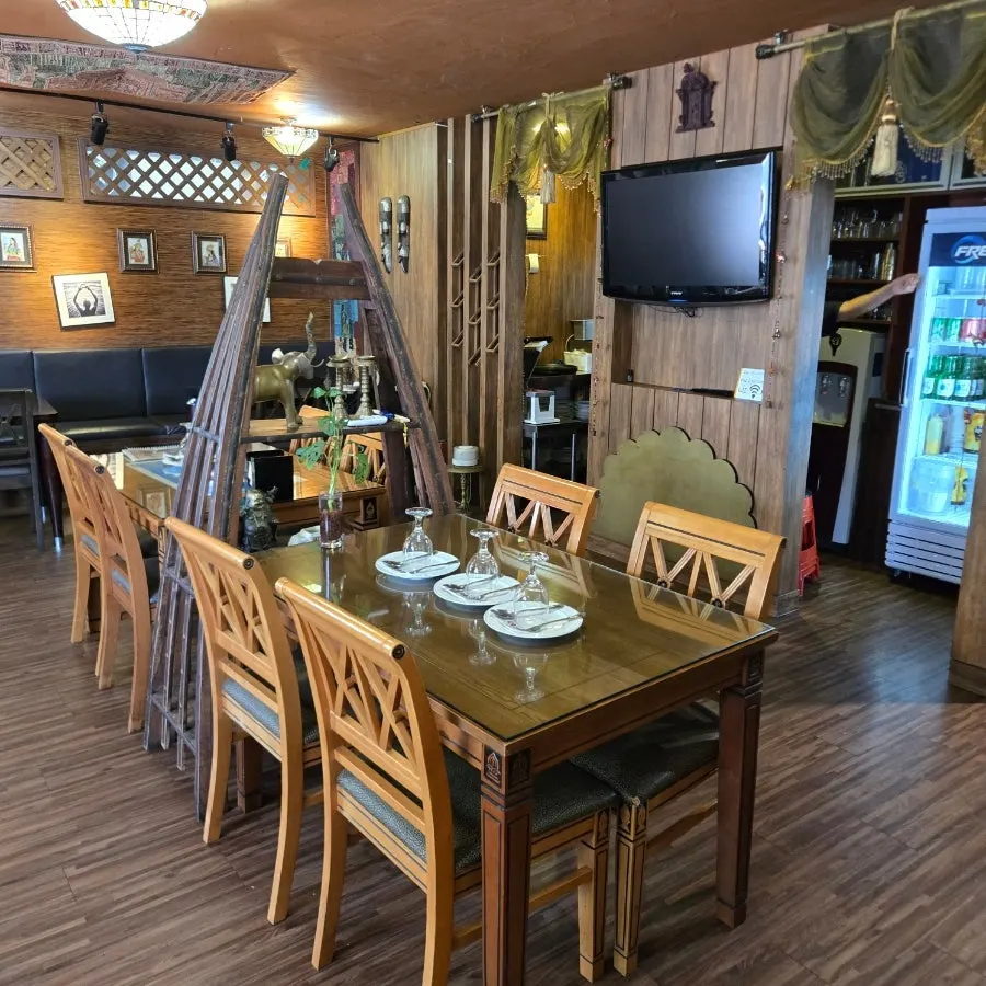 Interior of Namaste Dongmyo Branch with Indian-style decor