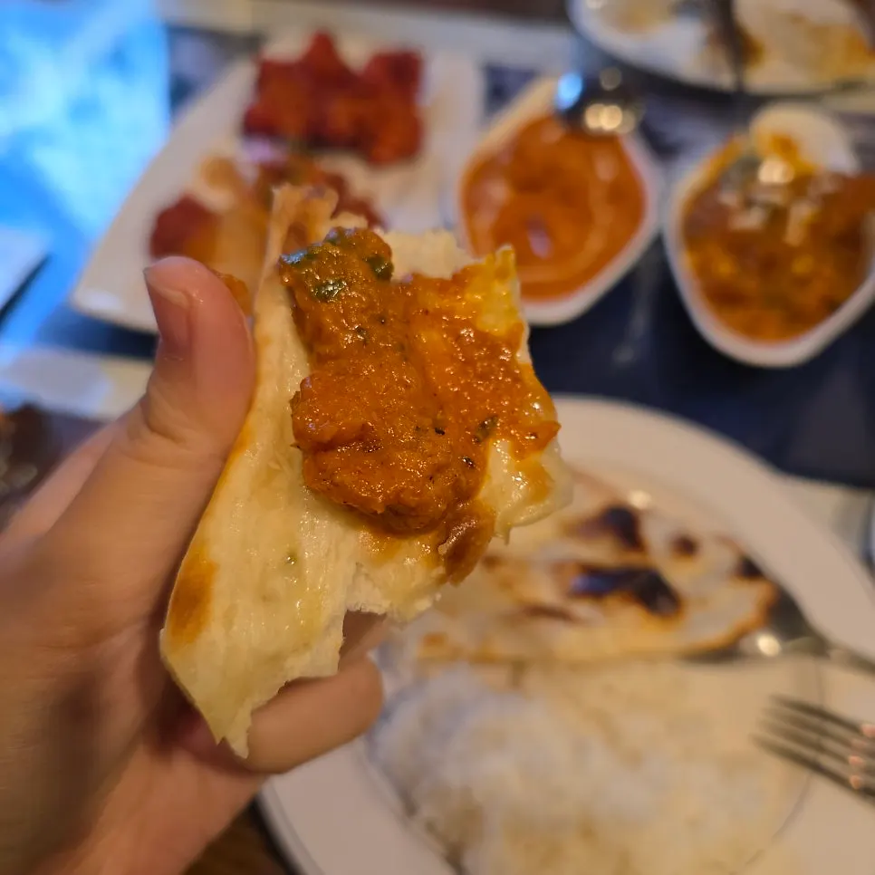 야채커리와 플레인라이스