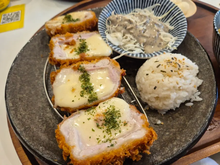 Cheese Katsu with a crisp fried coating