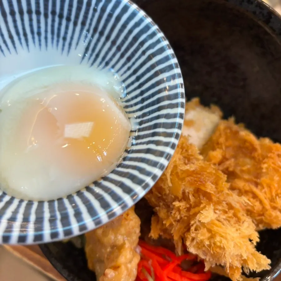 Extra thick-cut tonkatsu ordered on the side