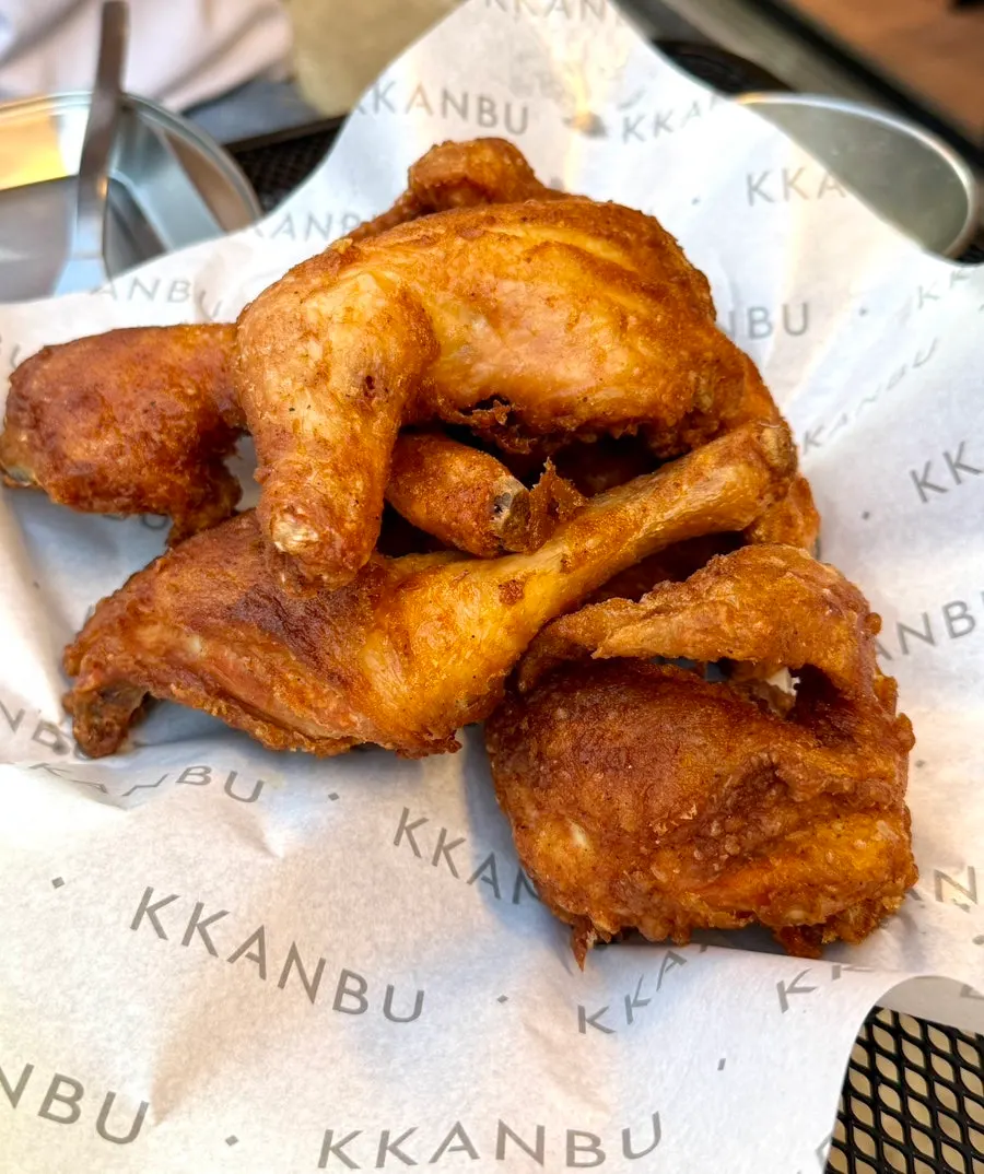 Kkanbu Crispy Six Pack served cut into six pieces