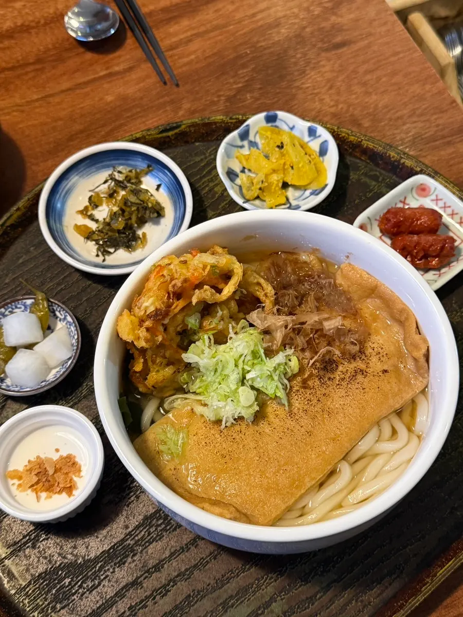 Fried tofu udon set ordered for the kid