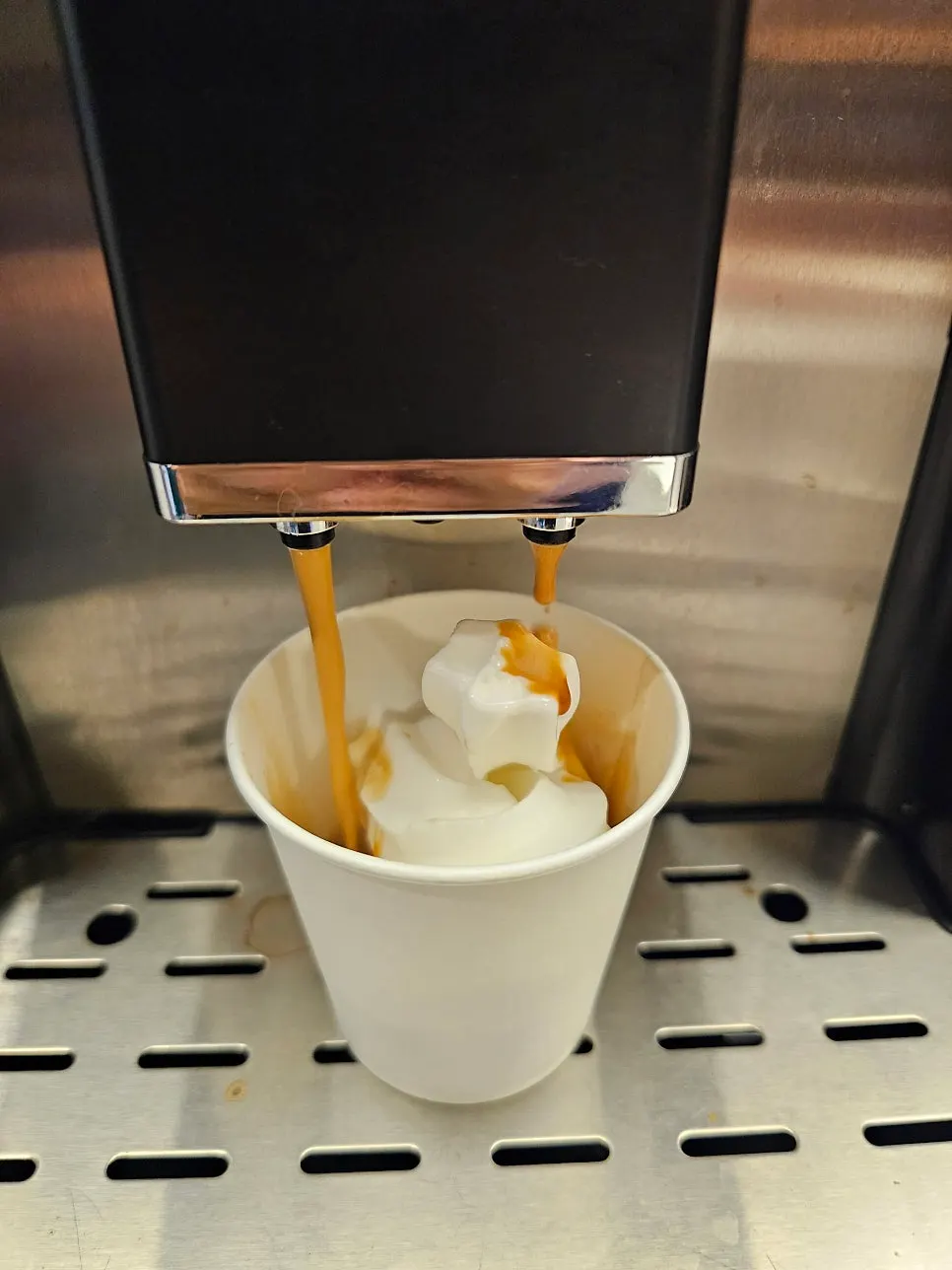 Soft-serve ice cream in a cone