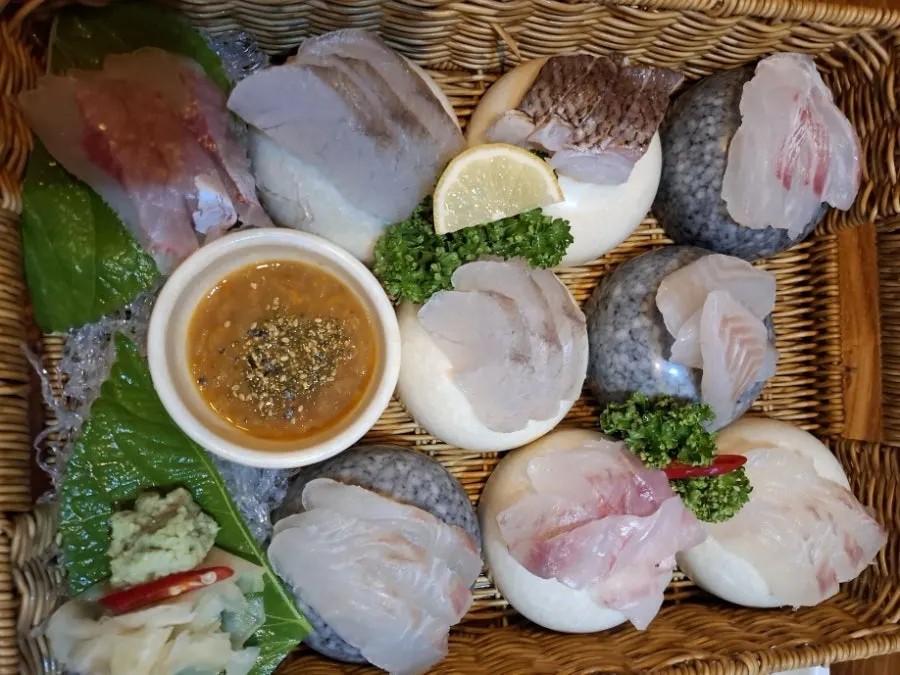 참돔 광어 농어 밀치 사시미