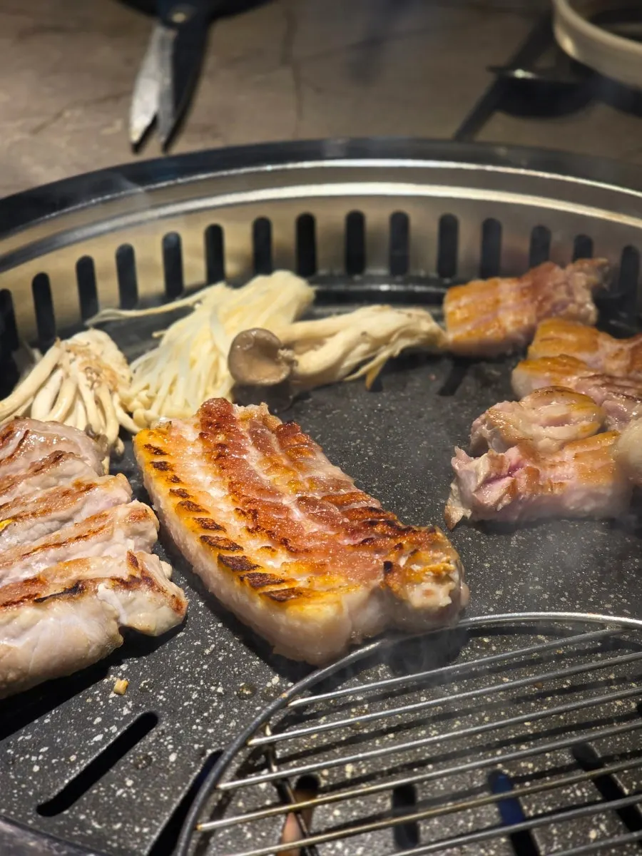 Mushrooms served with the meat