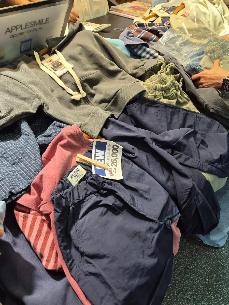 Shopping scene in the Namdaemun kids' clothing market
