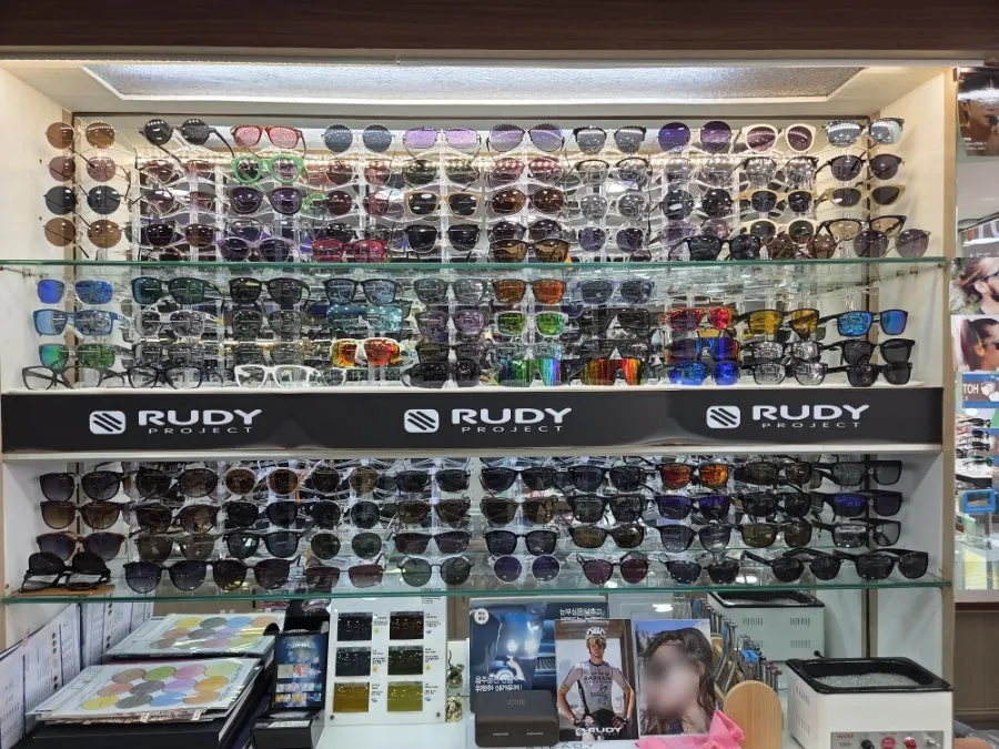 Display of adult sunglasses