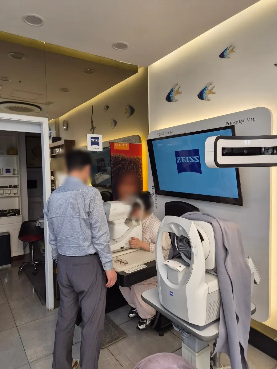 최종 후보로 추린 옅은 컬러 안경테
