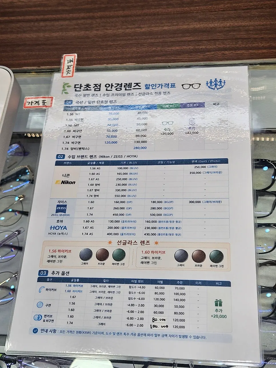 House-brand frames on display
