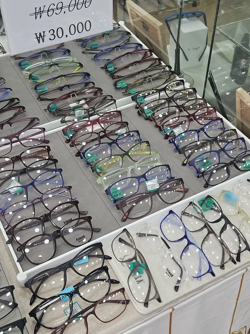 Area with eye exam equipment