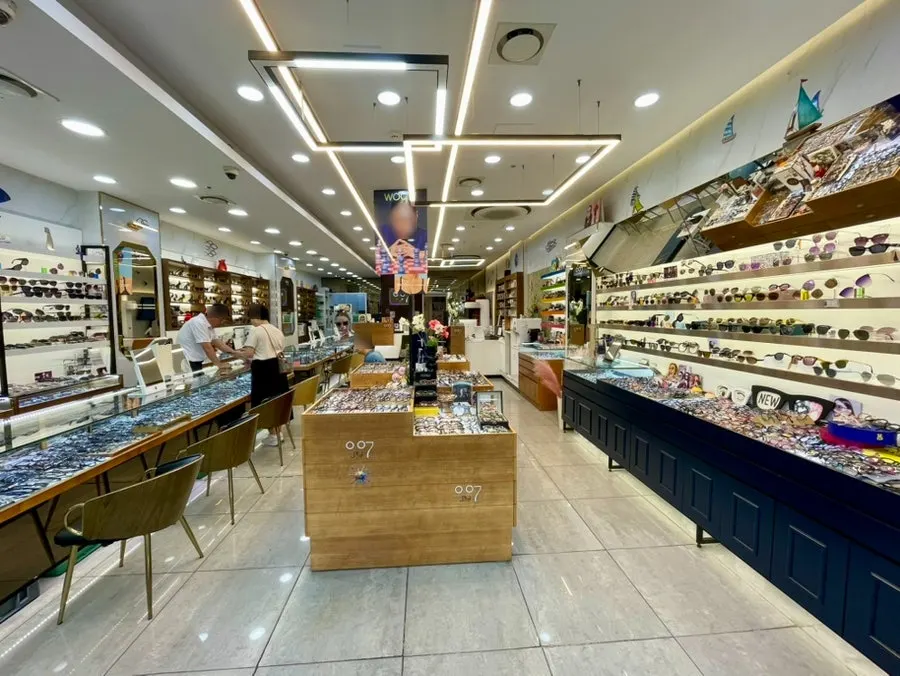 Interior view of the 007 Optical store