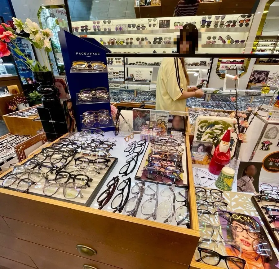 Sunglasses and frames displayed at 007 Optical